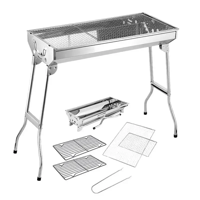 Portable Folding Barbecue Grill Heating Stoves Multifunction Camping BBQ Grill Rack Net Firewood Stove Stainless Steel BBQ Grill
Portable Folding Barbecue Grill Heating Stoves Multifunction Camping BBQ Grill Rack Net Firewood Stove Stainless Steel BBQ Grill