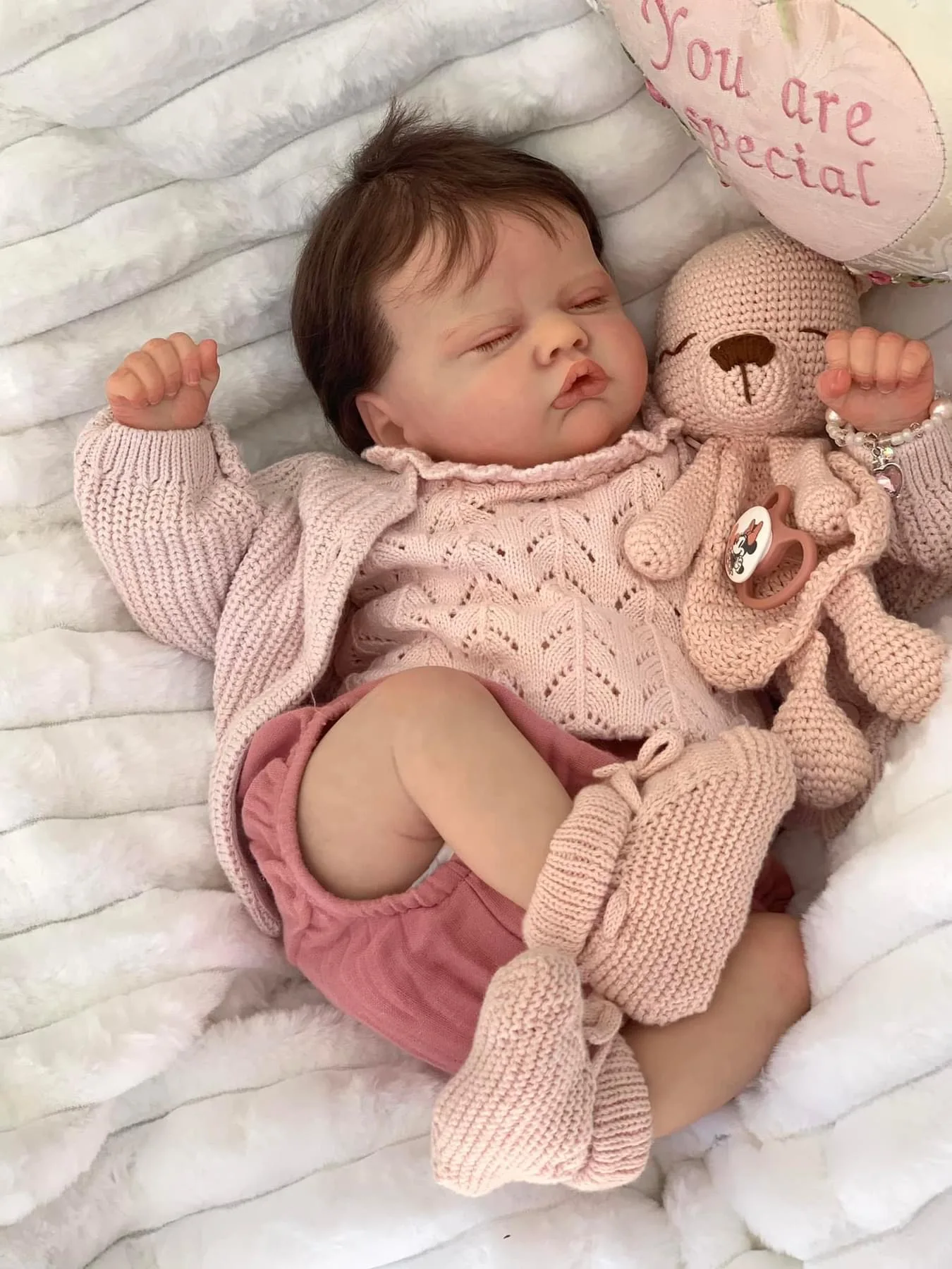 20 inch 50cm newborn doll, girl doll, lifelike princess, toddler, newborn toy, birthday/Christmas gift
20 inch 50cm newborn doll, girl doll, lifelike princess, toddler, newborn toy, birthday/Christmas gift