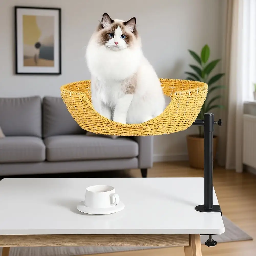 Регулируемая по высоте стальная лежанка для кошек до 22,7 кг, вращающееся на 360 градусов гнездо, простая установка, монтажные аксессуары в комплекте
Регулируемая по высоте стальная лежанка для кошек до 22,7 кг, вращающееся на 360 градусов гнездо, простая установка, монтажные аксессуары в комплекте