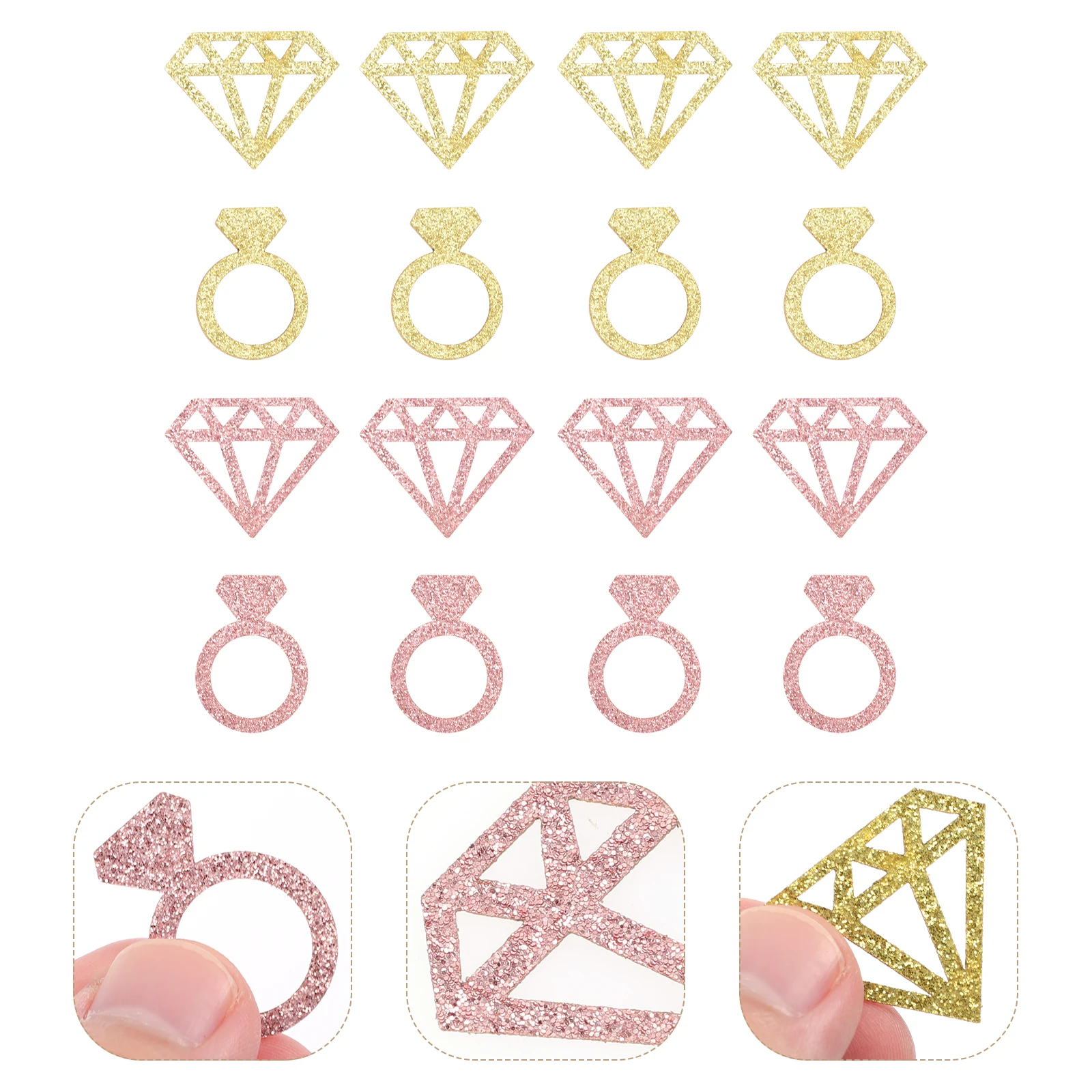 2 Bags Paper Confetti Decoration Diamond Ring Shape Wedding Party Supplies Birthday Anniversary Valentine's Day Decorative
2 Bags Paper Confetti Decoration Diamond Ring Shape Wedding Party Supplies Birthday Anniversary Valentine's Day Decorative