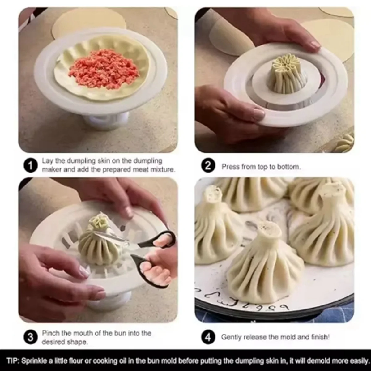 Flower-Shaped Bun and Dumpling Machine Flower-Shaped Steamed Bun Simple Homemade Mold WhiteJAS
Flower-Shaped Bun and Dumpling Machine Flower-Shaped Steamed Bun Simple Homemade Mold WhiteJAS
