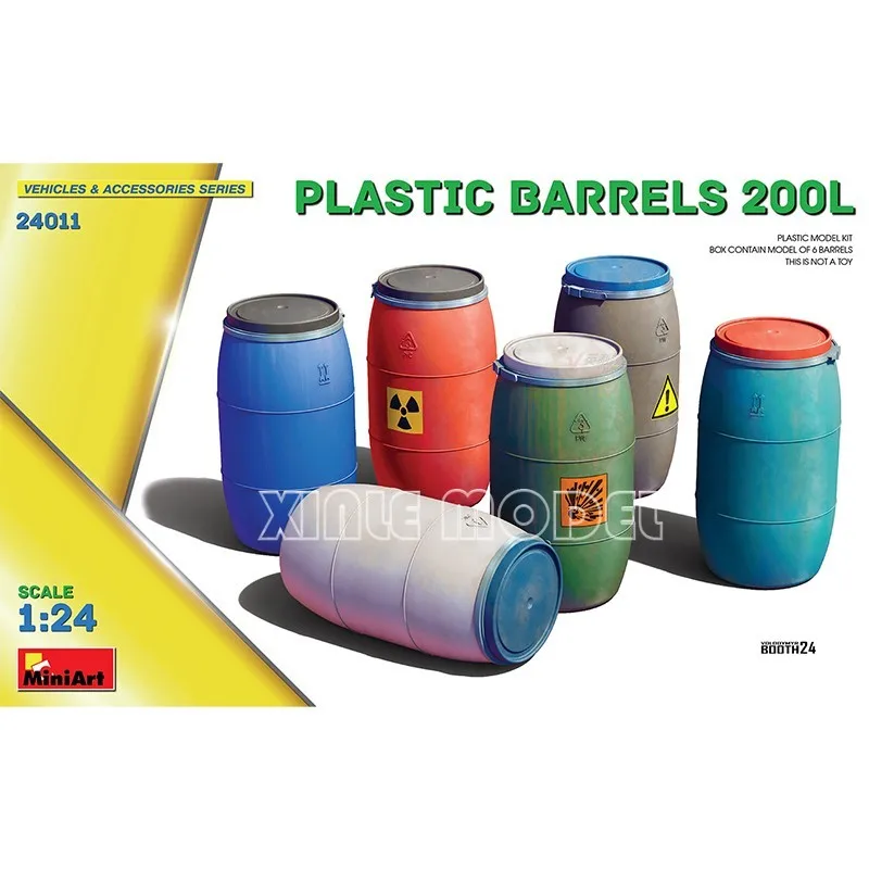 MiniArt Plastic Assembly Model Kit 24011 Chemical Raw Materials Plastic Drum 200L 1/24
MiniArt Plastic Assembly Model Kit 24011 Chemical Raw Materials Plastic Drum 200L 1/24