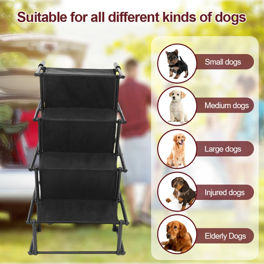 4 Steps Pet Ramp Foldable Dog Pet Ramp Pet Ladder Lightweight Portable Dog Cat Ladder Folding Pet Stairs Ramp for Car
4 Steps Pet Ramp Foldable Dog Pet Ramp Pet Ladder Lightweight Portable Dog Cat Ladder Folding Pet Stairs Ramp for Car