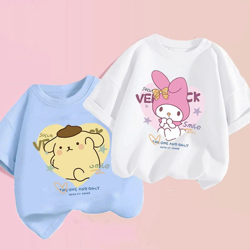 Sanrio My Melody New Girl T-Shirt Boy Shorts Suit Kawaii Anime Figure Summer Clothes Thin Vest Child Girl Cartoon Cute Kids Gift
Sanrio My Melody New Girl T-Shirt Boy Shorts Suit Kawaii Anime Figure Summer Clothes Thin Vest Child Girl Cartoon Cute Kids Gift