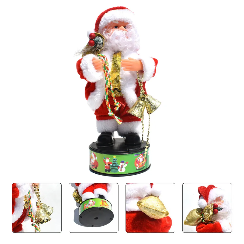 1Pcs Rotatable Santa Claus Christmas Decoration Singing Dancing Stable Nonslip Base Adorned Small Bells Creative Holiday Desk
1Pcs Rotatable Santa Claus Christmas Decoration Singing Dancing Stable Nonslip Base Adorned Small Bells Creative Holiday Desk