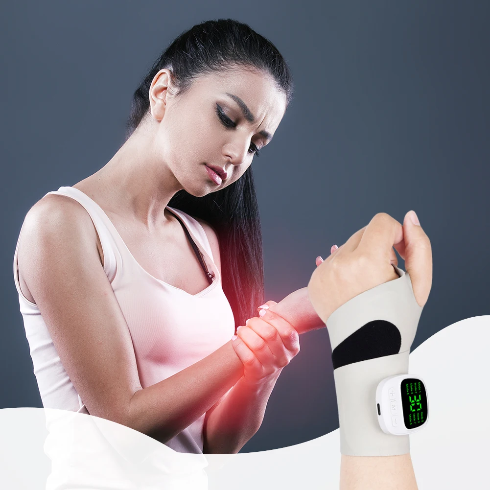 Electric Wrist Massager 8 Modes 30 Levels Cordless Hand Massager Adjustable Length EMS Wrist Guard for Left & Right Hand
Electric Wrist Massager 8 Modes 30 Levels Cordless Hand Massager Adjustable Length EMS Wrist Guard for Left & Right Hand