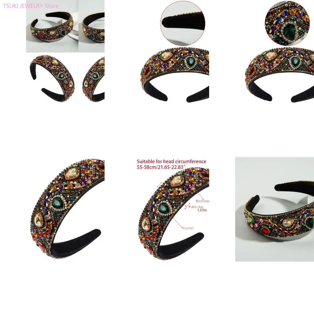 62KE барочная красочная бандана со стразами, капля воды, инкрустированный искусственным кристаллом, широкий обруч для волос, на
62KE барочная красочная бандана со стразами, капля воды, инкрустированный искусственным кристаллом, широкий обруч для волос, на