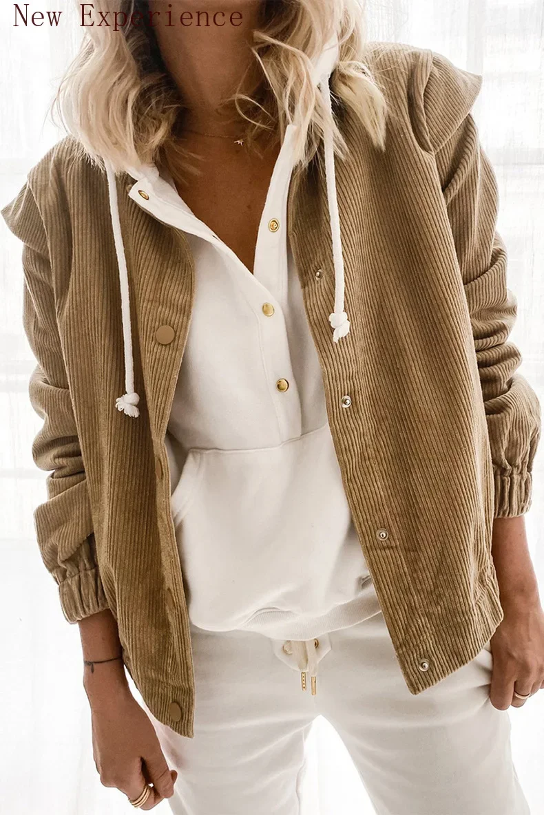Simple New Solid Color Corduroy Cardigan Women's Fashion Loose Long Sleeve Lapel Coat Female Casual Outwear 2022 Autumn Winter
Simple New Solid Color Corduroy Cardigan Women's Fashion Loose Long Sleeve Lapel Coat Female Casual Outwear 2022 Autumn Winter
