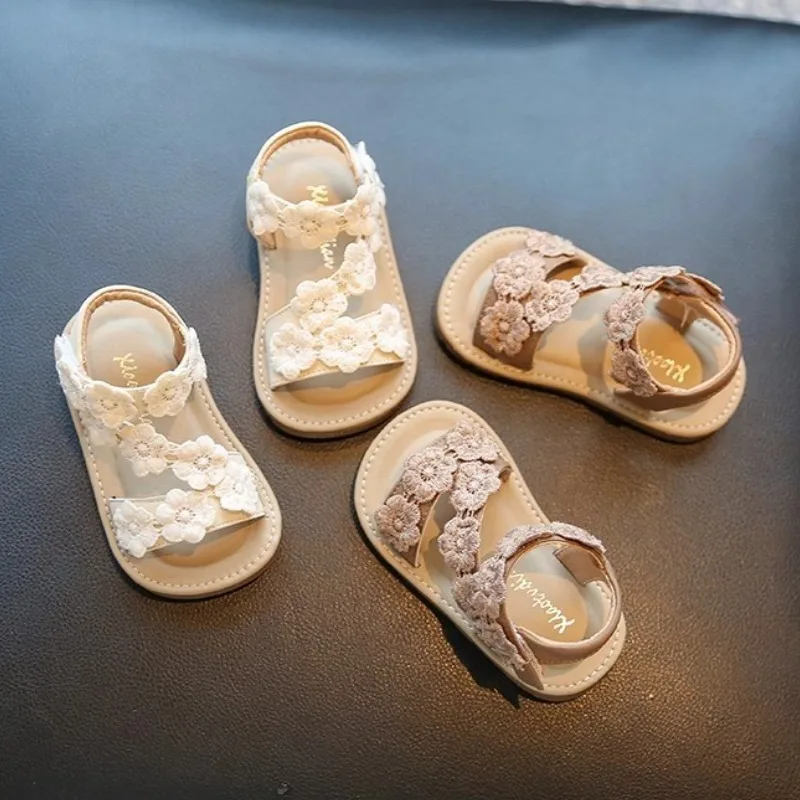 Summer First Walkers New Fashion Simple Baby Shoes Flower Lace Soft Girl Sandals Comfort Non Slip Flat Lightweight Casual Shoes
Summer First Walkers New Fashion Simple Baby Shoes Flower Lace Soft Girl Sandals Comfort Non Slip Flat Lightweight Casual Shoes