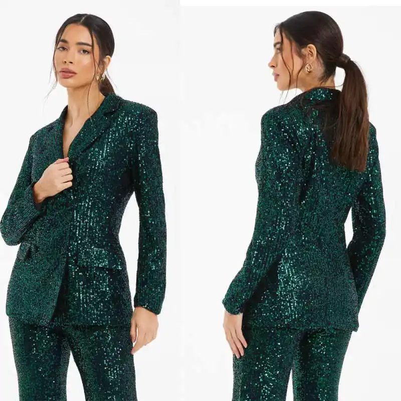 Customized Sequined Women Pants Sets Slim Fit Ladies Prom Birthday Party Formal Wear Outfit Jacket 2 Pieces
Customized Sequined Women Pants Sets Slim Fit Ladies Prom Birthday Party Formal Wear Outfit Jacket 2 Pieces