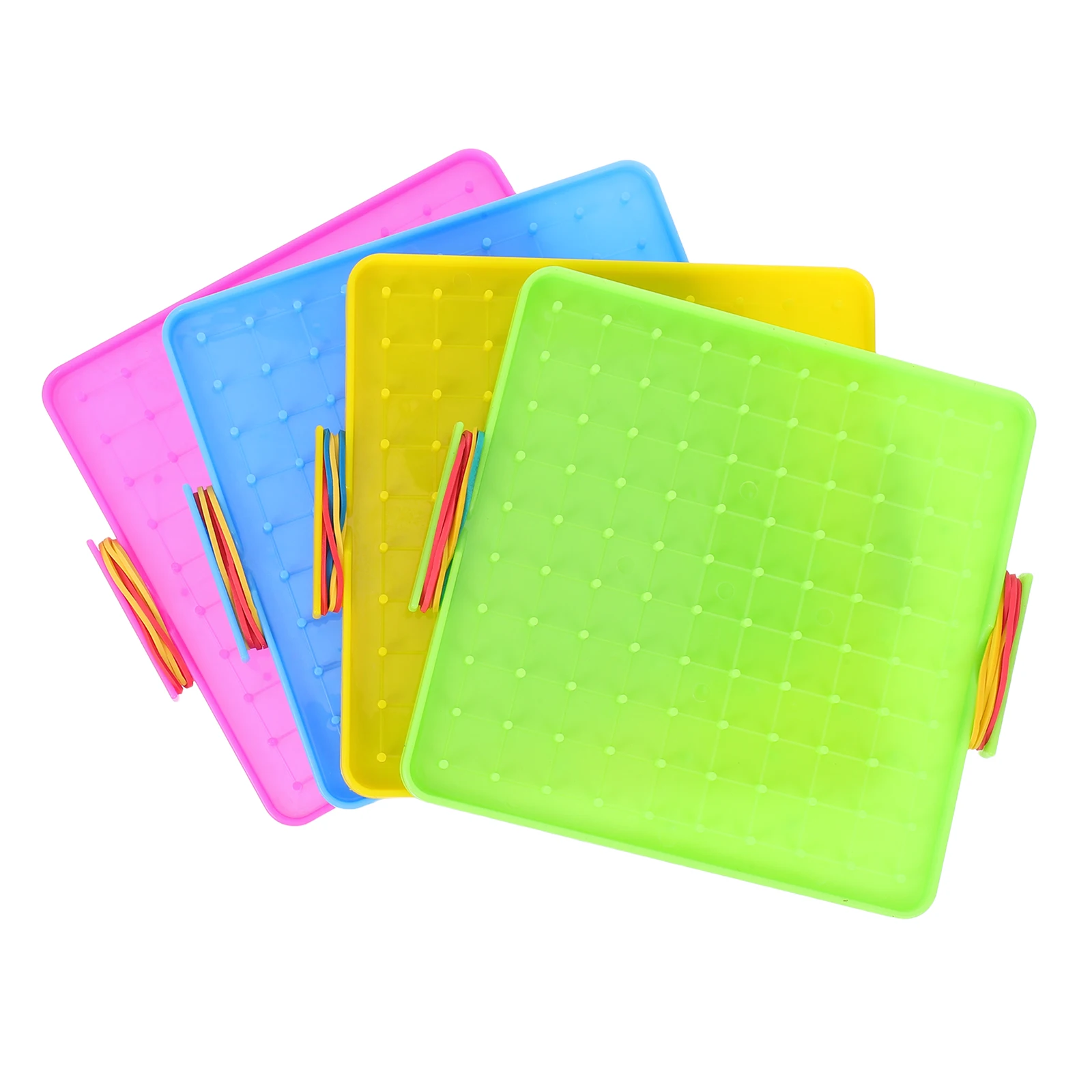 4 set Double Sided Math Teaching Tool Plastic Geoboards Geoboard Puzzle Portable Plastic Classroom Set Puzzle Math Geoboard Toy
4 set Double Sided Math Teaching Tool Plastic Geoboards Geoboard Puzzle Portable Plastic Classroom Set Puzzle Math Geoboard Toy