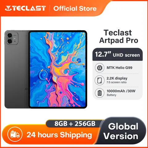 Teclast ArtPad Pro 12.7" 2.2K UHD Display 20GB RAM (8+12 Virtual) 256GB ROM Helio G99 10000mAh 30W Android 15 Tablet Global LTE