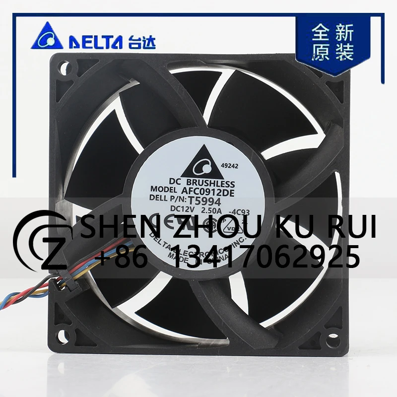 Delta 5V 24V 48V DC 12V 2.50A AC EC 9038 90X90X38MM 9CM Inverter Car Pressurized Violent air Volume AFC0912DE-4C93 Cooling Fan
Delta 5V 24V 48V DC 12V 2.50A AC EC 9038 90X90X38MM 9CM Inverter Car Pressurized Violent air Volume AFC0912DE-4C93 Cooling Fan