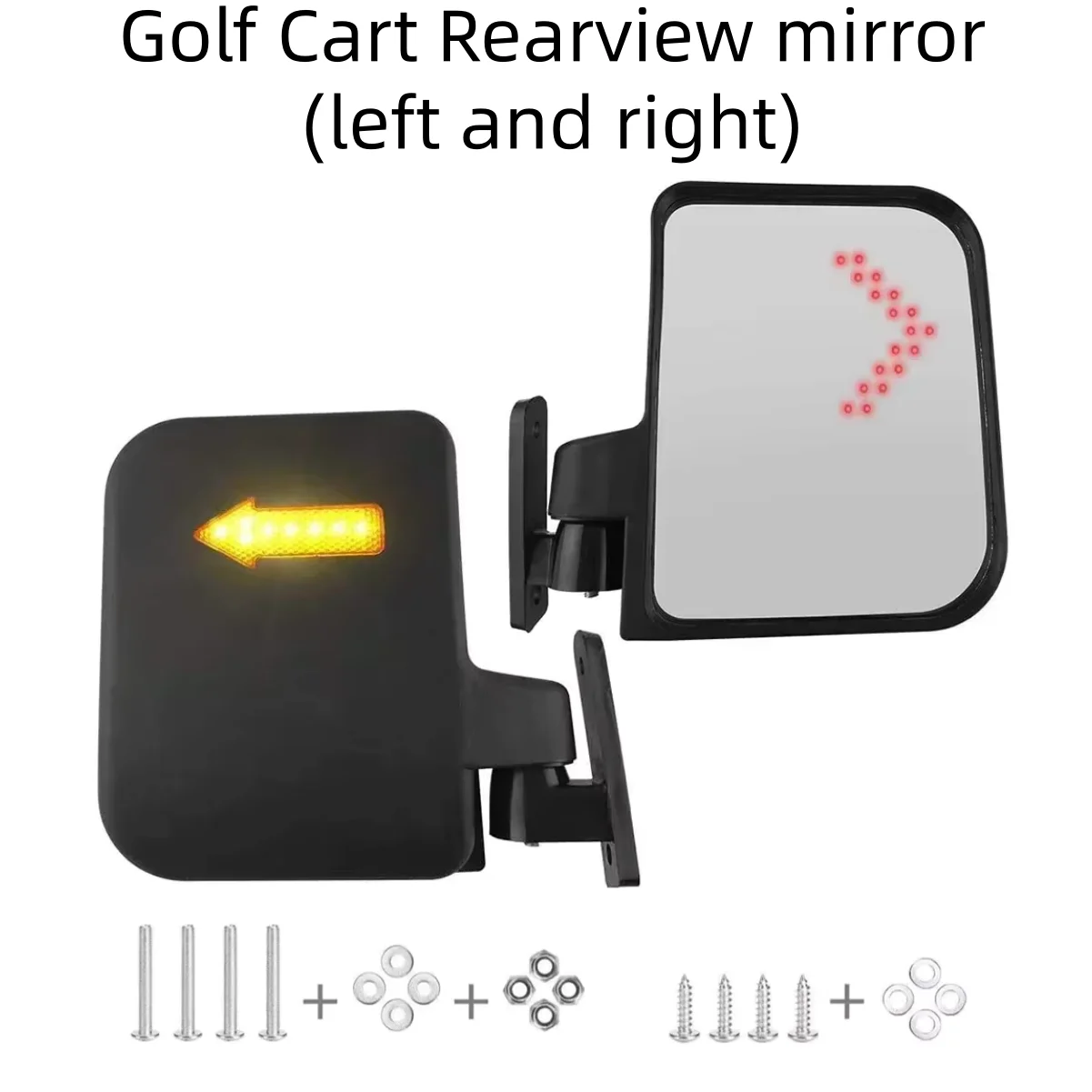 LED Side Mirrors With LED Turn Indicators 12V 20*20*10CM Flexible Foldable For Golf Cart With LED Turn Indicators
LED Side Mirrors With LED Turn Indicators 12V 20*20*10CM Flexible Foldable For Golf Cart With LED Turn Indicators