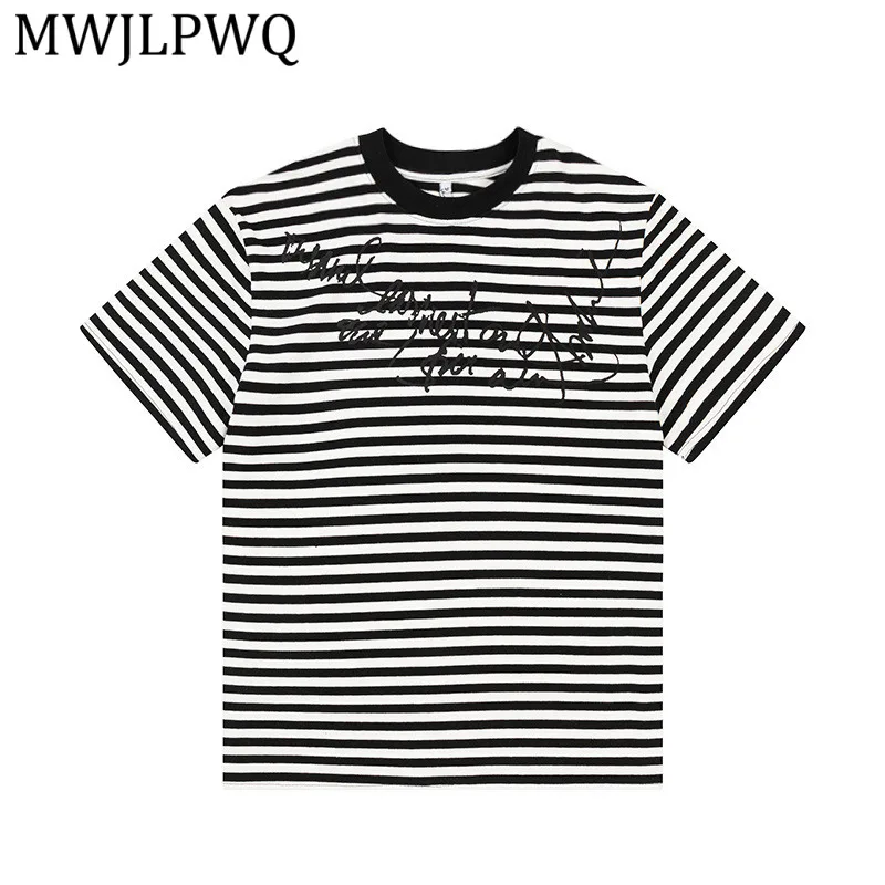 MWJLPWQ 2026 Summer American Retro Striped Letter Print Short Sleeve T-Shirt For Men Round Collar Casual Tops Trendy New 14518
MWJLPWQ 2026 Summer American Retro Striped Letter Print Short Sleeve T-Shirt For Men Round Collar Casual Tops Trendy New 14518