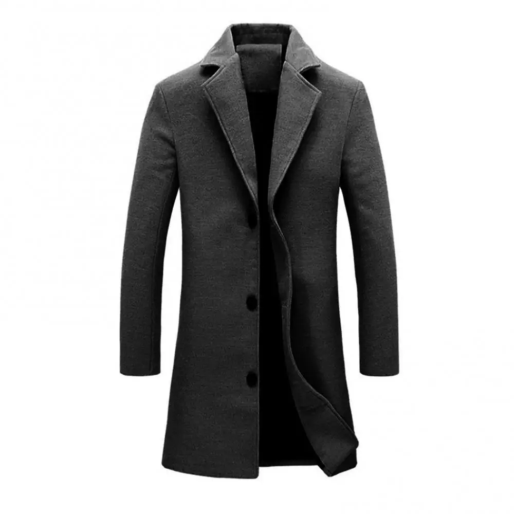Fashion Men Winter Long Woolen Coat Solid Color Single Breasted Jacket Overcoat Windcoat Woolen Plus Size Casual Style Jacket
Fashion Men Winter Long Woolen Coat Solid Color Single Breasted Jacket Overcoat Windcoat Woolen Plus Size Casual Style Jacket