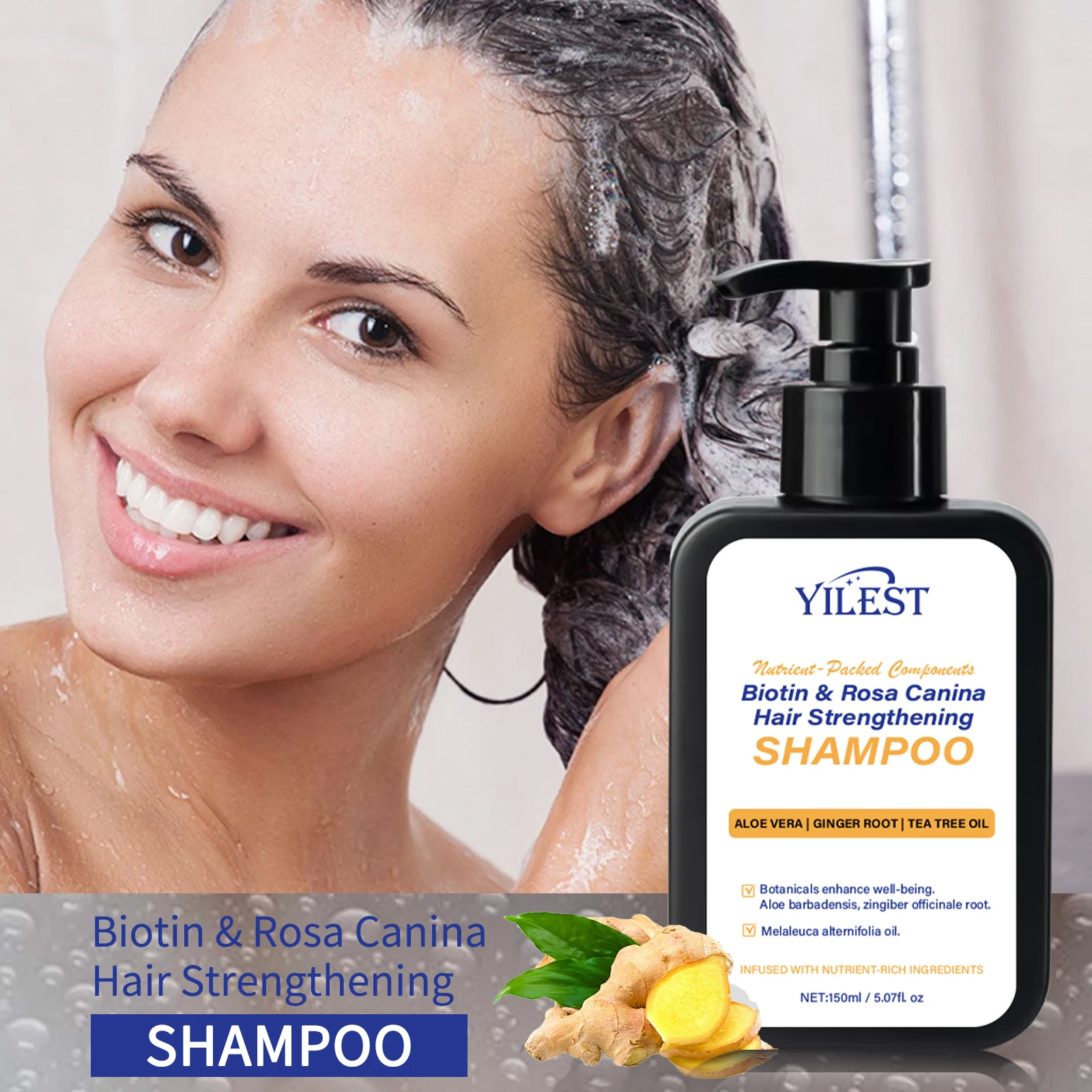 YILEST Hair Care Shampoo 150ml – Hair Strengthening, Natural Botanicals for All Types Healthy Growth, Reduces Hair Loss & Damage
YILEST Hair Care Shampoo 150ml – Hair Strengthening, Natural Botanicals for All Types Healthy Growth, Reduces Hair Loss & Damage