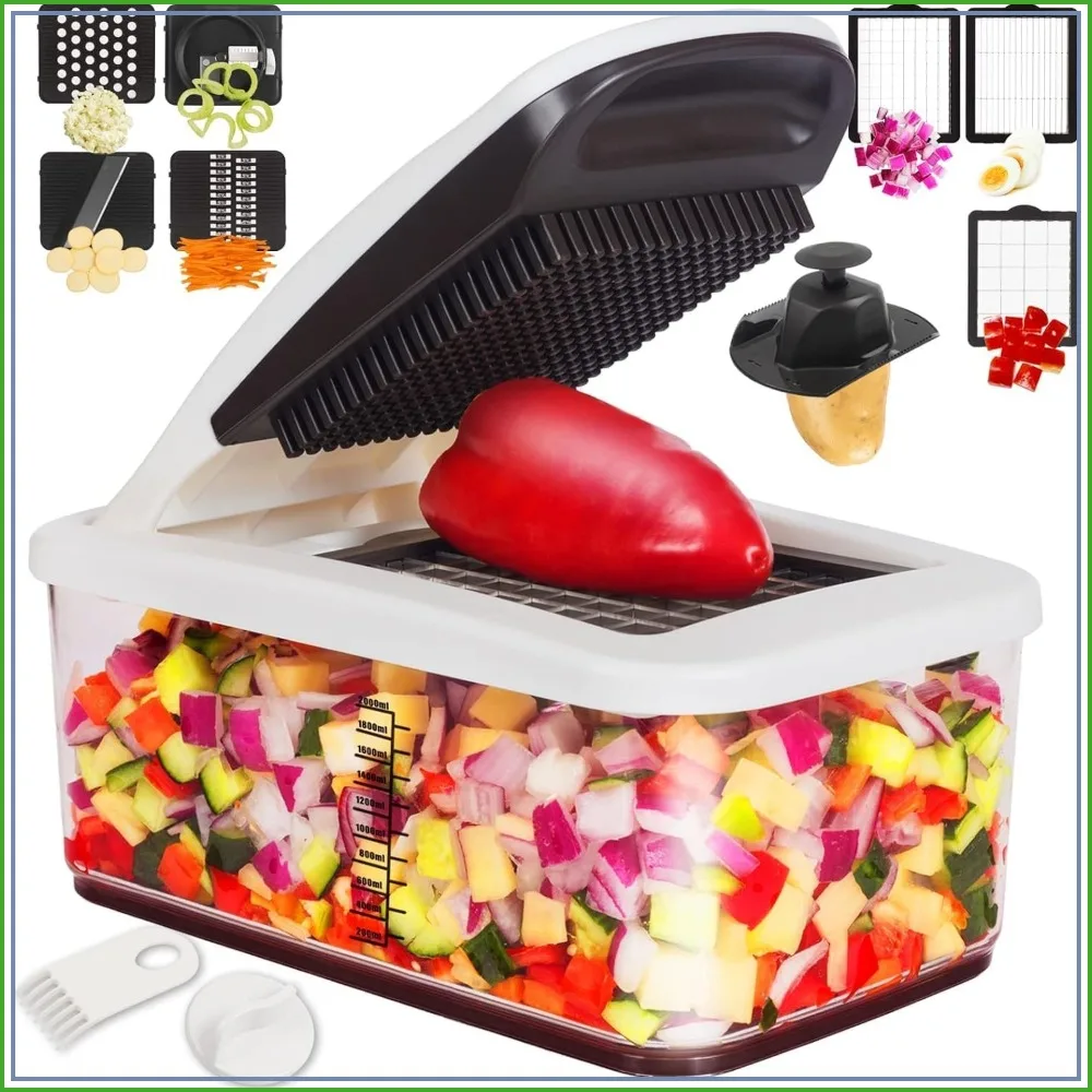 RüK Vegetable Chopper, Extra Large, Multifunctional 10-in-1 Food Chopper with 6 Blades & 4 Spiralizers
RüK Vegetable Chopper, Extra Large, Multifunctional 10-in-1 Food Chopper with 6 Blades & 4 Spiralizers
