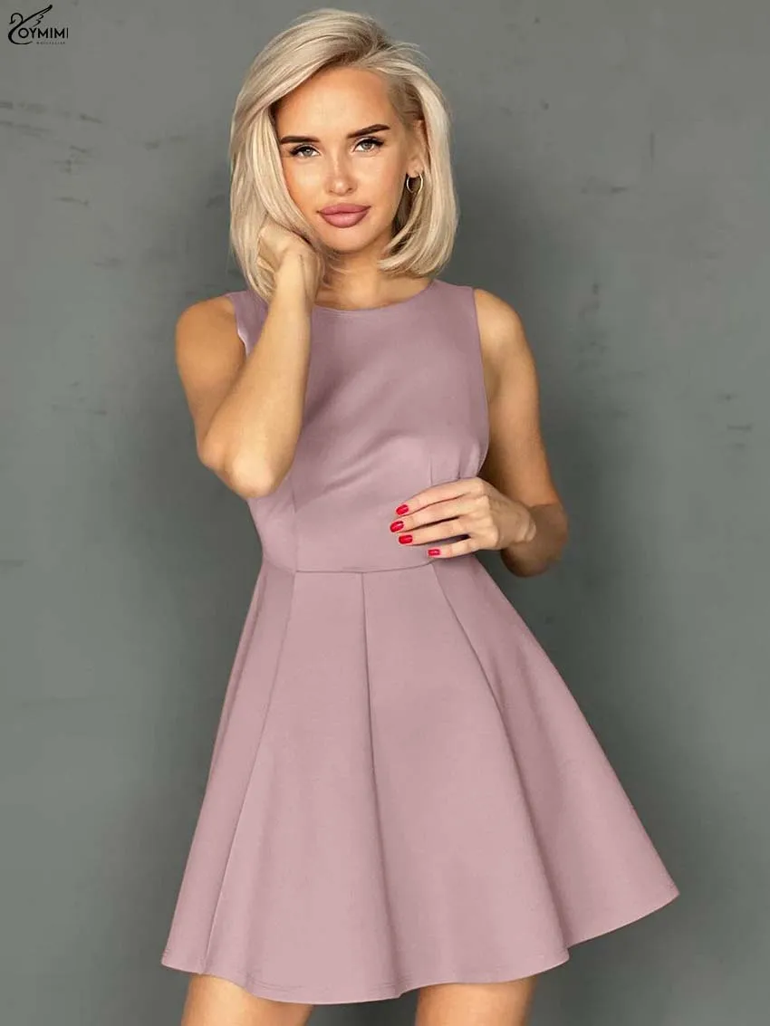 Oymimi Fashion Purple O-Neck Womens Dresses Elegant Sleeveless High Waisted Dresses Casual Pleated Mini Dress Female Streetwear
Oymimi Fashion Purple O-Neck Womens Dresses Elegant Sleeveless High Waisted Dresses Casual Pleated Mini Dress Female Streetwear