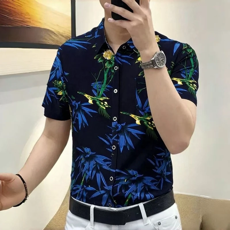 Men's Short Sleeve Casual Shirt Wrinkle-Free Summer Wear with High-End Printed Design
Men's Short Sleeve Casual Shirt Wrinkle-Free Summer Wear with High-End Printed Design
