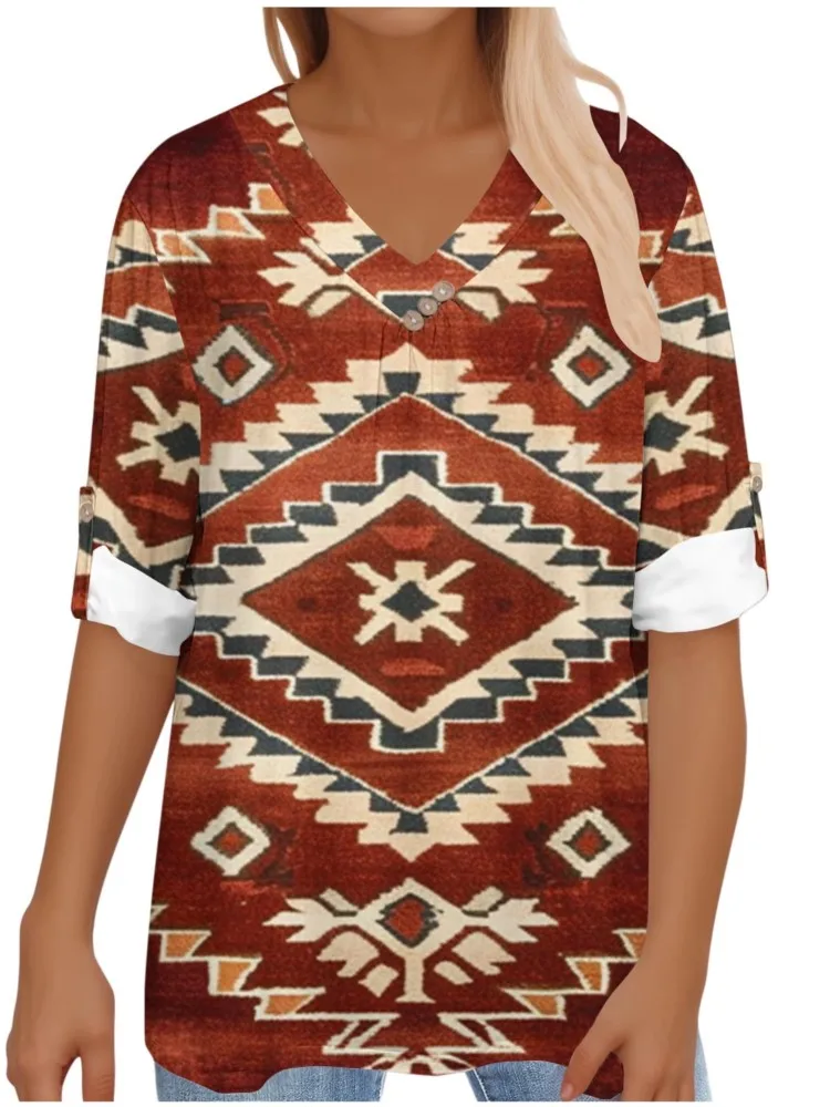 Ladies Tee Shirt 2024 Spring And Autumn New Printing V-neck Casual Loose Long Sleeve Daily Commuting Slim Women's Pullover Tops
Ladies Tee Shirt 2024 Spring And Autumn New Printing V-neck Casual Loose Long Sleeve Daily Commuting Slim Women's Pullover Tops