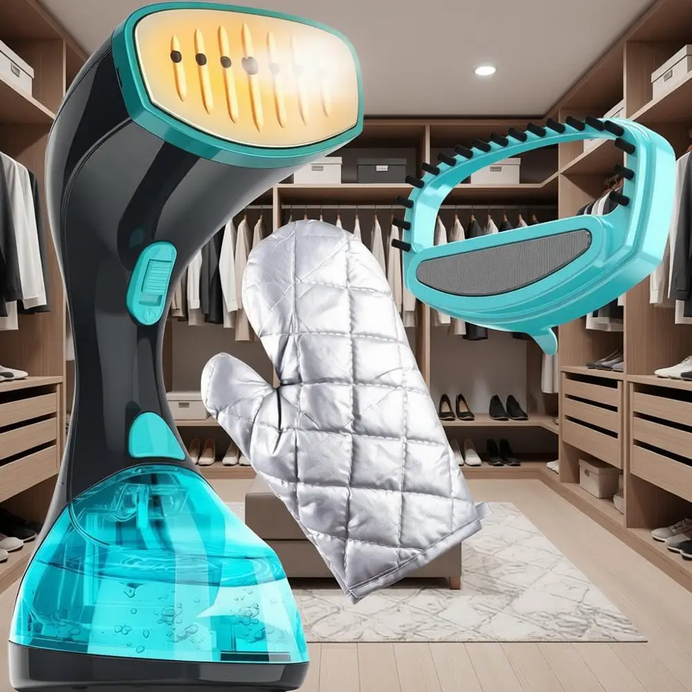 Портативный отпариватель для одежды с термостойкой перчаткой и щеткой для ткани для дома, общежития, путешествий
Портативный отпариватель для одежды с термостойкой перчаткой и щеткой для ткани для дома, общежития, путешествий