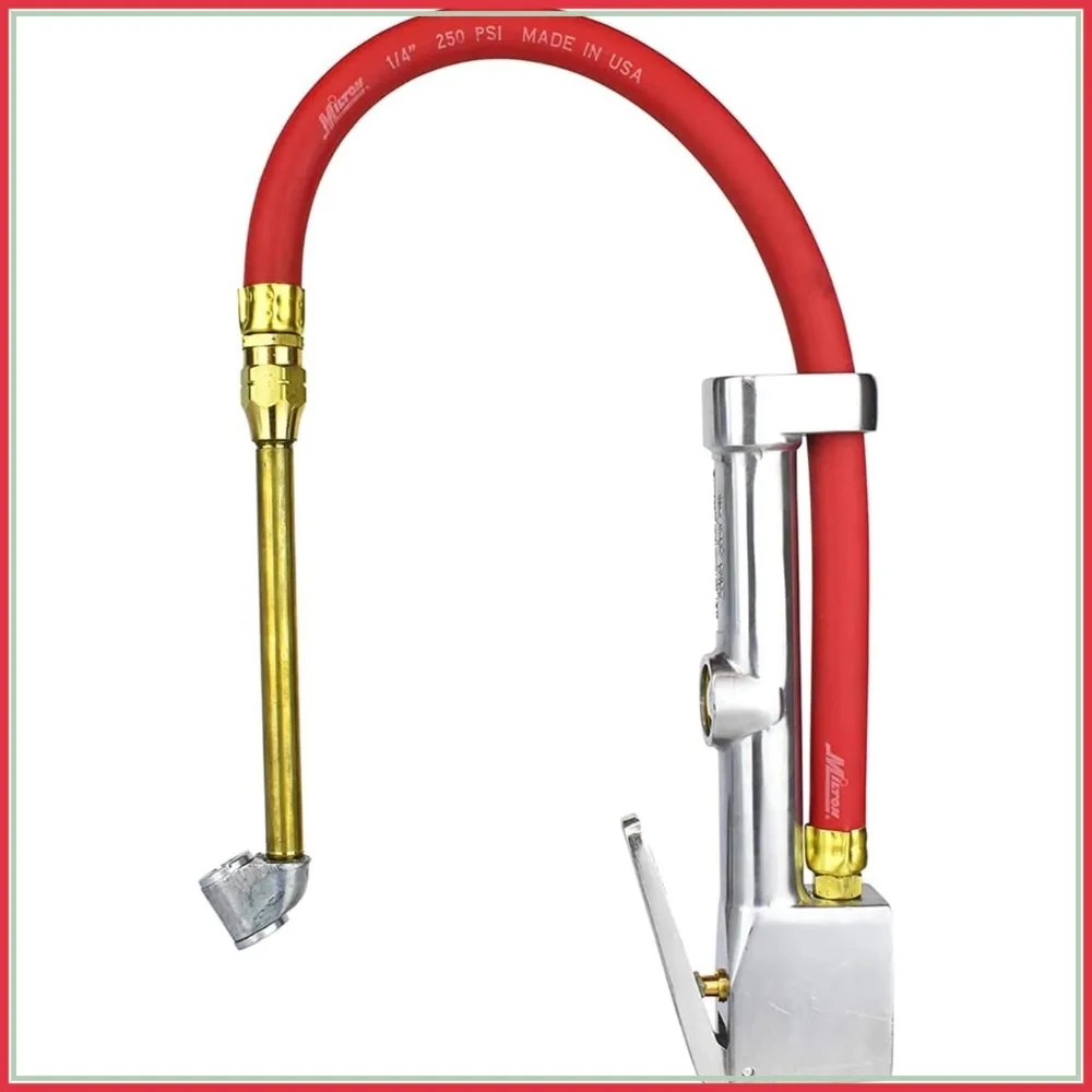 Dual Head Air Chuck Tire Inflator Gauge 15” Hose 10-160 PSI
Dual Head Air Chuck Tire Inflator Gauge 15” Hose 10-160 PSI