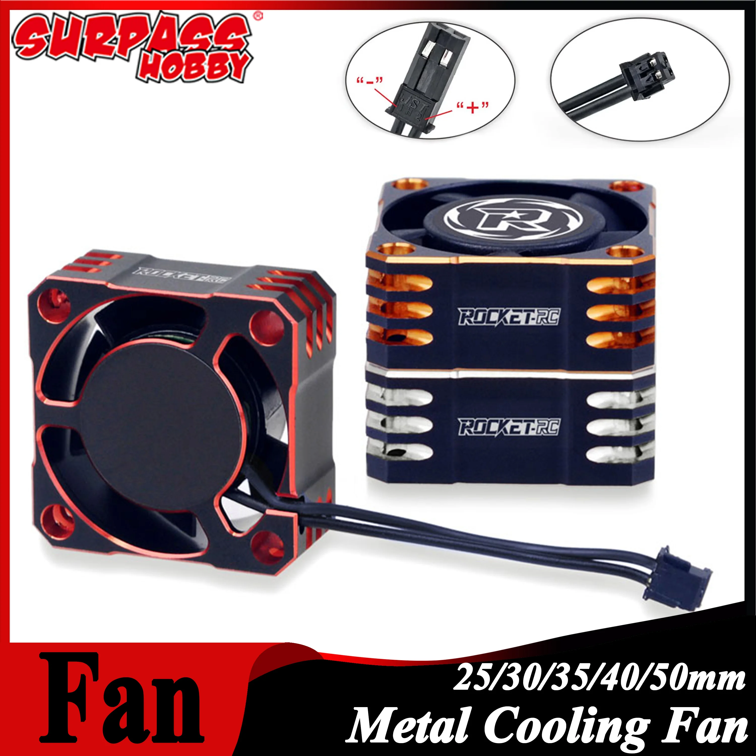 25/30/35/40/50mm ROCKET V2 Metal Cooling Fan 32000/28000/21000/16000/10000RPM for 1/8 1/10 1/12 RC Car 540 550 3650 Motor ESC
25/30/35/40/50mm ROCKET V2 Metal Cooling Fan 32000/28000/21000/16000/10000RPM for 1/8 1/10 1/12 RC Car 540 550 3650 Motor ESC