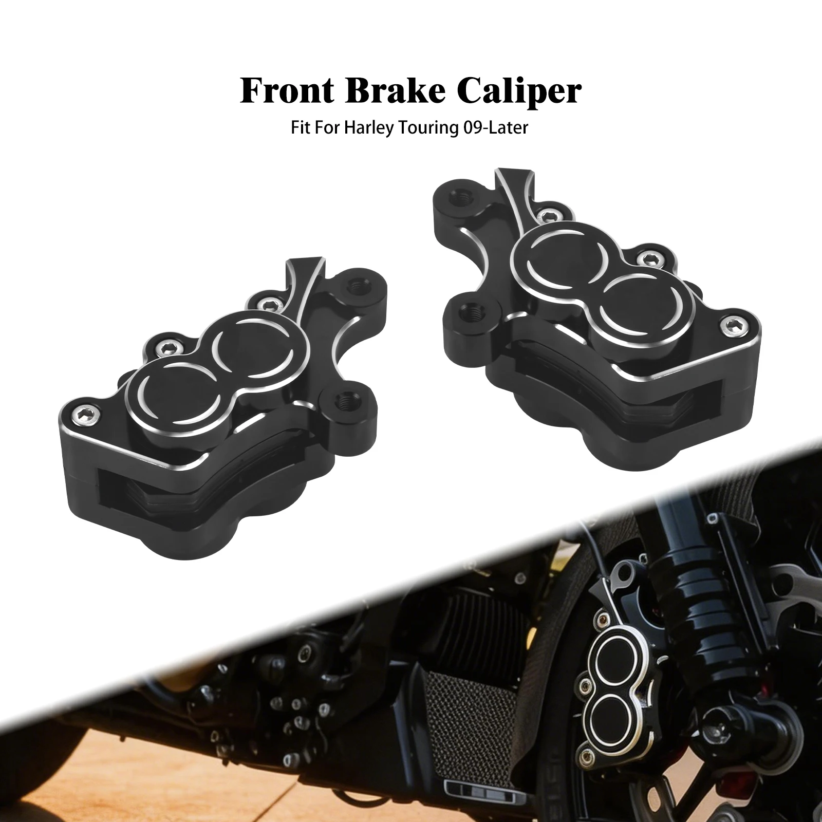 Motorcycle Front Brake Caliper Kit Left Right Aluminum For Harley Touring Road Street Electra Glide Road King Limited 2009-Up
Motorcycle Front Brake Caliper Kit Left Right Aluminum For Harley Touring Road Street Electra Glide Road King Limited 2009-Up