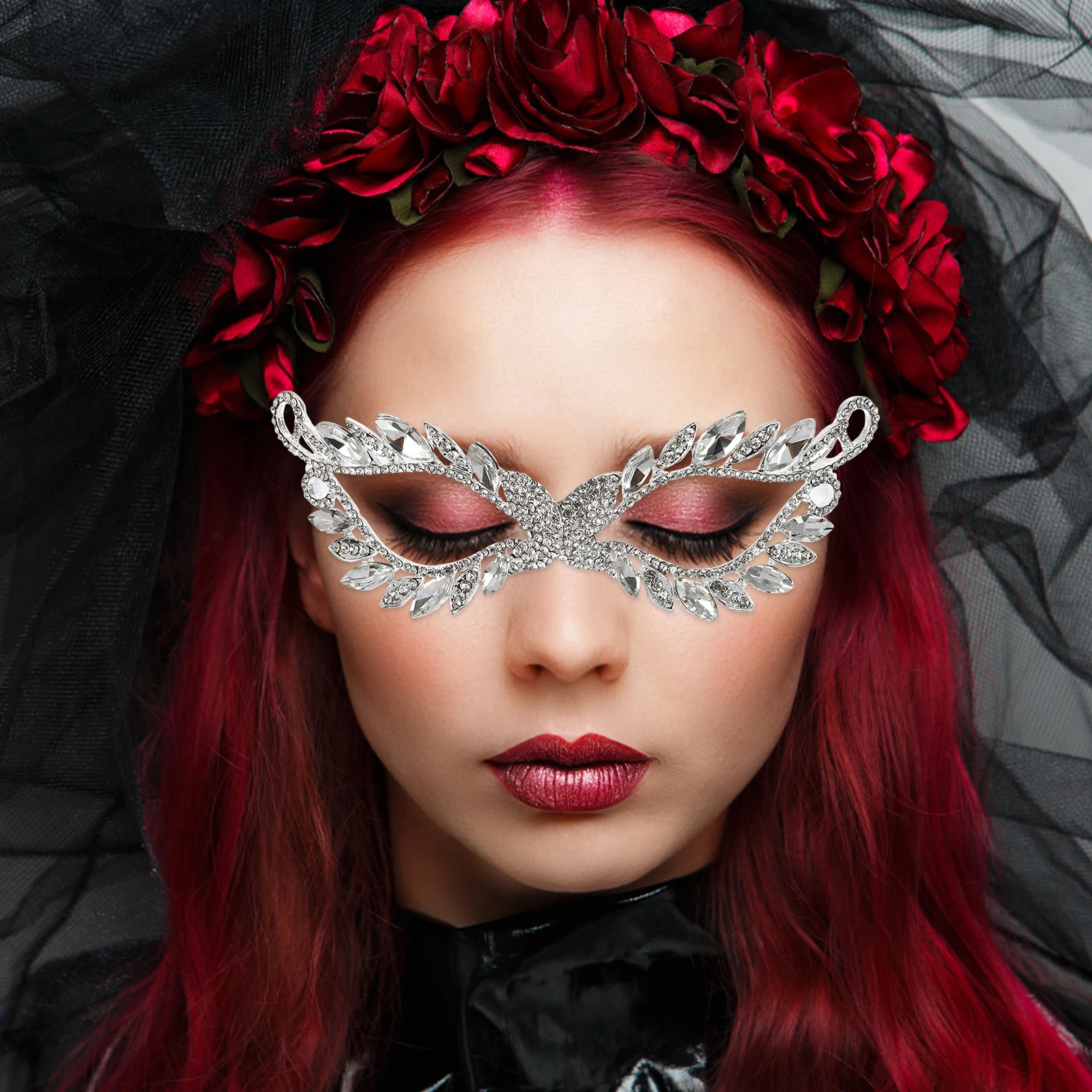 Glitter Rhinestone Half Face For Women Fancy Dress Masquerade Party Halloween Carnival Cosplay Durable Costume Accessory Party
Glitter Rhinestone Half Face For Women Fancy Dress Masquerade Party Halloween Carnival Cosplay Durable Costume Accessory Party