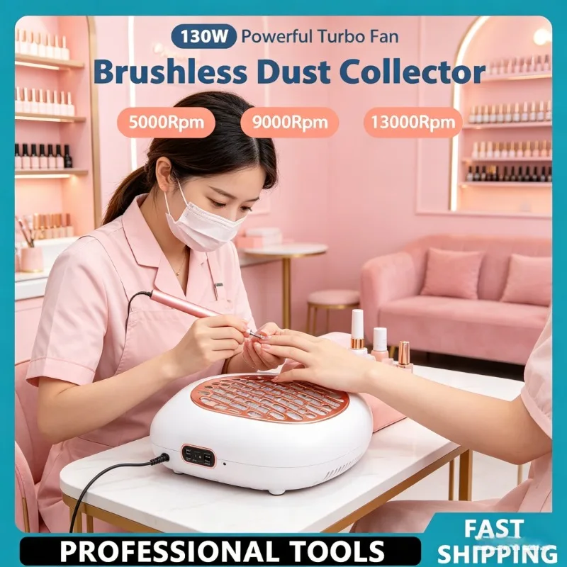 Brushless Motor 130W Nail Dust Collector Super Suction Manicure Vacuum
Brushless Motor 130W Nail Dust Collector Super Suction Manicure Vacuum