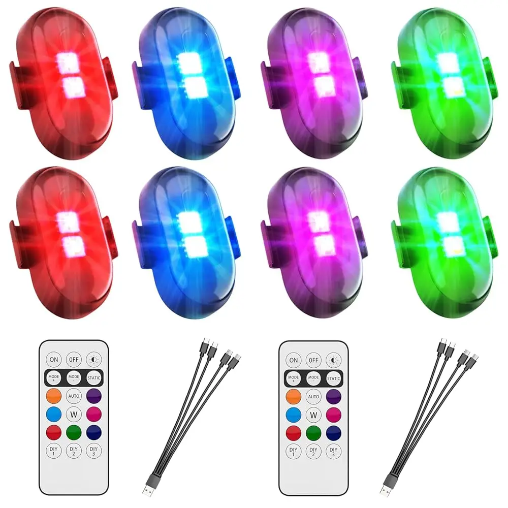 Ailexpress Auto - Upgrade LED Lights for Car-8PCS Interior Car Lights with Remote, USB-C 80 Hours 8 Colors IP65 Waterproof Recha
Ailexpress Auto - Upgrade LED Lights for Car-8PCS Interior Car Lights with Remote, USB-C 80 Hours 8 Colors IP65 Waterproof Recha