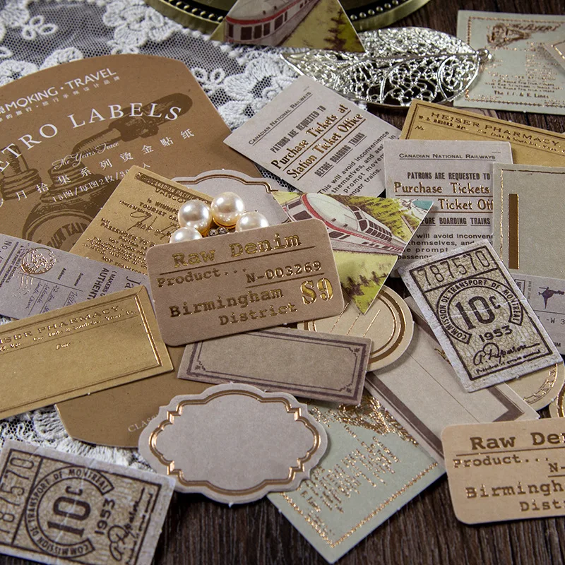 30pcs/pack Bronzing Note Stickers Years Pick Collection Series Vintage Hand Book DIY Material Decoration Paste
30pcs/pack Bronzing Note Stickers Years Pick Collection Series Vintage Hand Book DIY Material Decoration Paste
