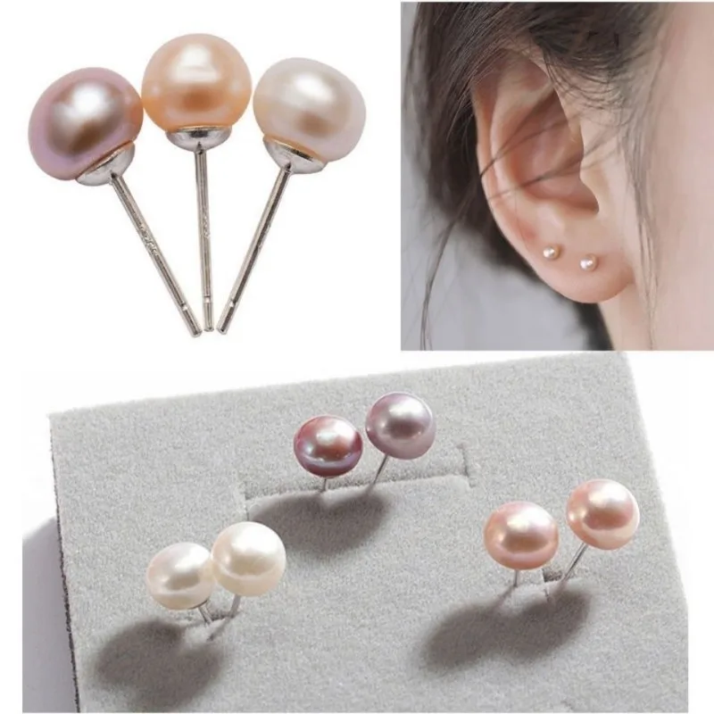 10Pairs 4/6/8mm Natural Pearl Stud Genuine Freshwater Pearls Earrings Exquisite Jewelry Gifts for Women Wholesale
10Pairs 4/6/8mm Natural Pearl Stud Genuine Freshwater Pearls Earrings Exquisite Jewelry Gifts for Women Wholesale