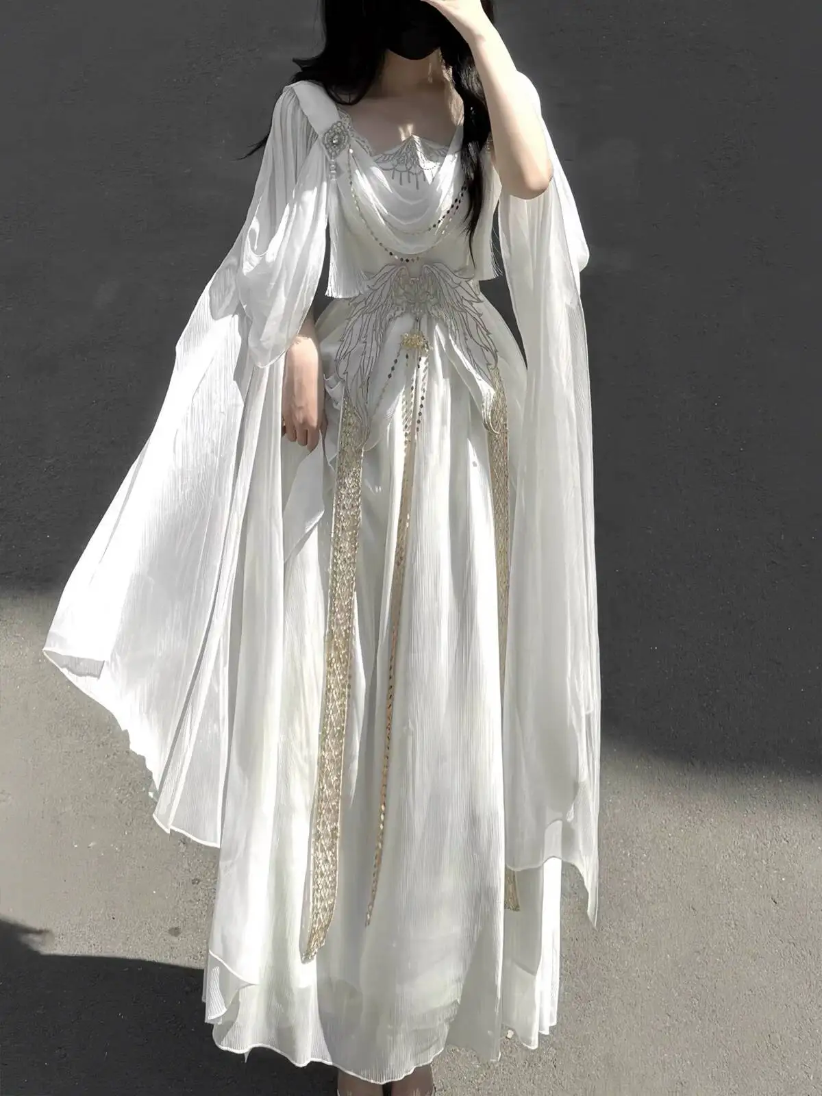 New Liuyi Lolita Women Exotic Style Greek Style Goddess Dress Lolita White Dress Spaghetti Fiesta Carnival Halloween Cosplay
New Liuyi Lolita Women Exotic Style Greek Style Goddess Dress Lolita White Dress Spaghetti Fiesta Carnival Halloween Cosplay