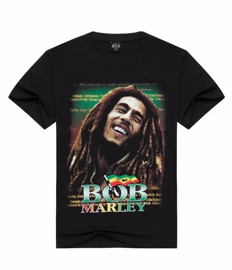 Fashion 100% Cotton Singer Bob Marley Men'S 3D Print Short Sleeve T-Shirt Fashion 100% Cotton T Shirt Design Tops
Fashion 100% Cotton Singer Bob Marley Men'S 3D Print Short Sleeve T-Shirt Fashion 100% Cotton T Shirt Design Tops