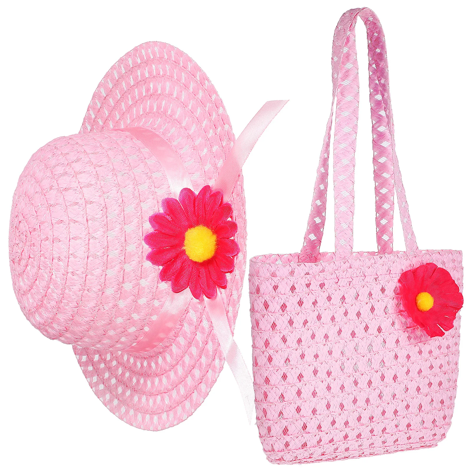 Straw Sun Hat Tote Bag Set Girls Pink Flower Decor Summer Beach Hats Kids Toddler Child Wide Brim Floppy Straw Hat Girl Bags
Straw Sun Hat Tote Bag Set Girls Pink Flower Decor Summer Beach Hats Kids Toddler Child Wide Brim Floppy Straw Hat Girl Bags