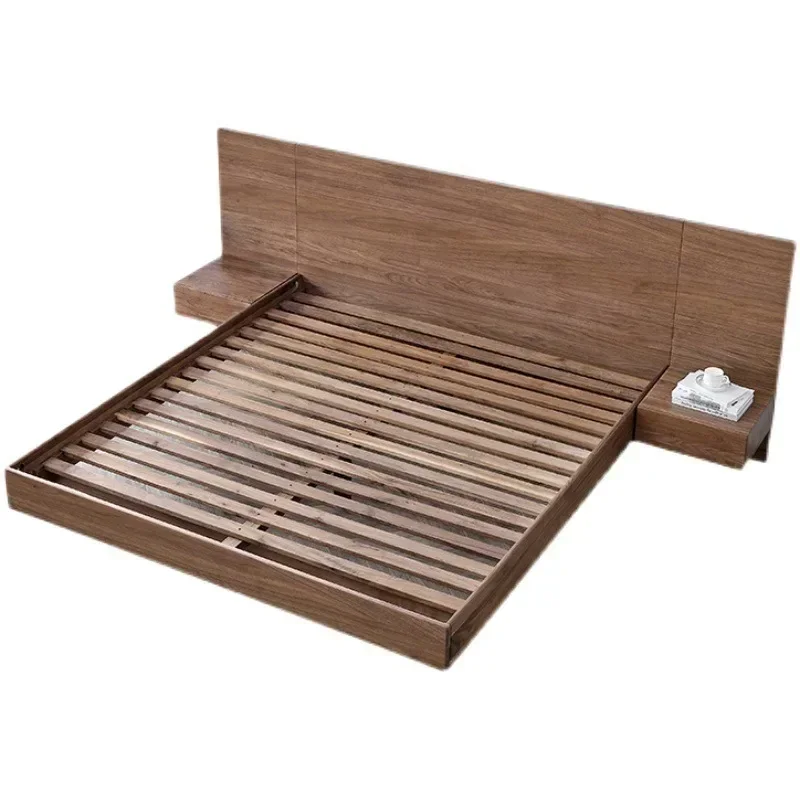 Nordic all solid wood bed simple suspended double black walnut master bedroom 1.8 meters floor-to-ceiling bed Japanese tatami
Nordic all solid wood bed simple suspended double black walnut master bedroom 1.8 meters floor-to-ceiling bed Japanese tatami