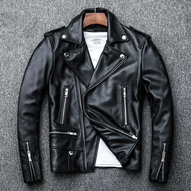 Genuine Leather Mens Motorcycle Jacket Real Cowhide Coats Fashion Stangding Motorcycle Jackets Spring Autumn Clothes
Genuine Leather Mens Motorcycle Jacket Real Cowhide Coats Fashion Stangding Motorcycle Jackets Spring Autumn Clothes