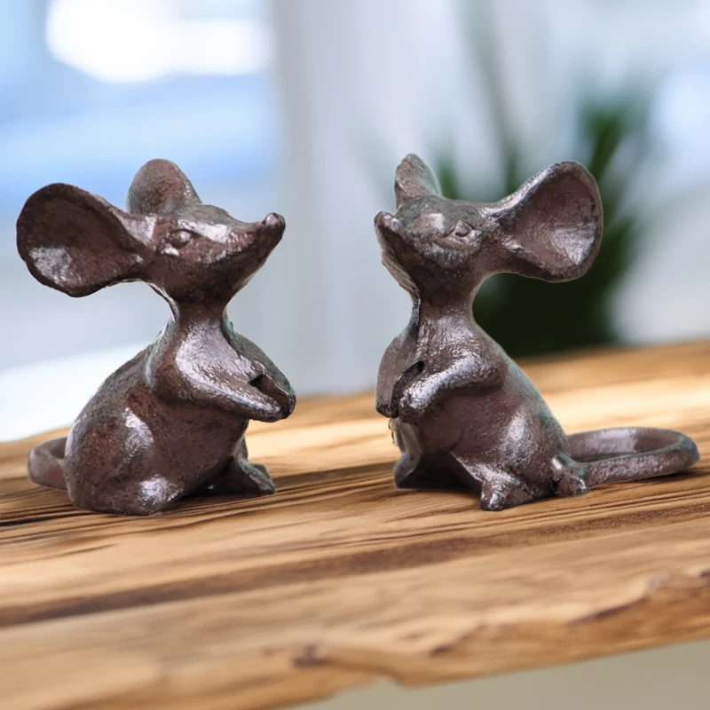 Cast Iron Little Cute Mouse Ornaments Decorative Lovely Figurines Indoor Outdoor Statues Intersting Animal Sculpture 2PCS Pack
Cast Iron Little Cute Mouse Ornaments Decorative Lovely Figurines Indoor Outdoor Statues Intersting Animal Sculpture 2PCS Pack