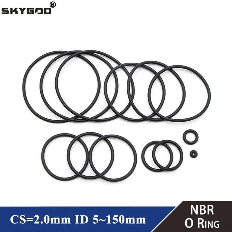 10pcs NBR O Ring Gasket CS 2mm OD 5mm~150mm Nitrile Butadiene Rubber Spacer Oil Resistance Washer Round Shape Black
10pcs NBR O Ring Gasket CS 2mm OD 5mm~150mm Nitrile Butadiene Rubber Spacer Oil Resistance Washer Round Shape Black