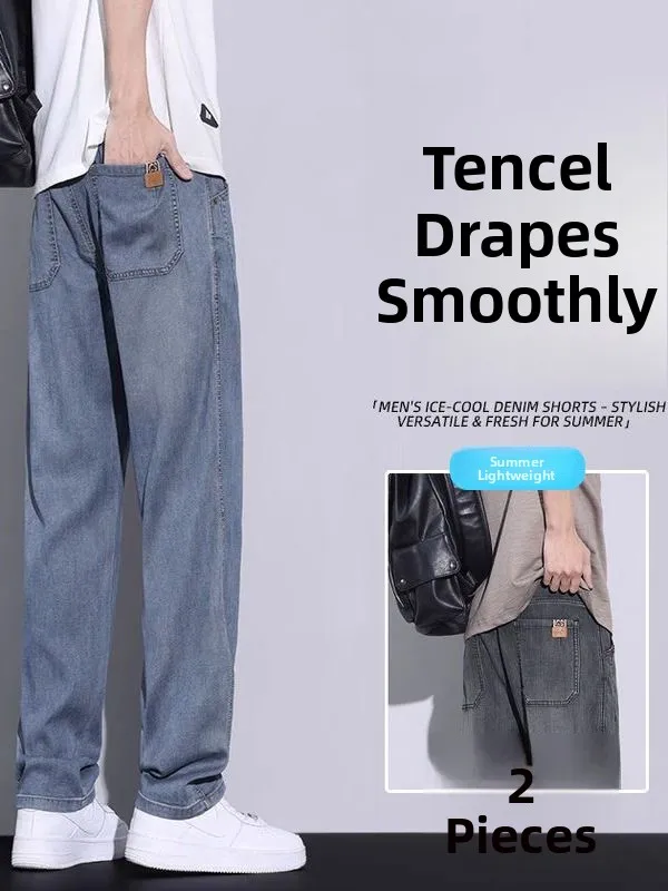 Summer Ice Silk Men's Jeans Loose Straight Leg Casual Ultra-Thin Versatile Elastic Wear-Resistant Work Long Pants
Summer Ice Silk Men's Jeans Loose Straight Leg Casual Ultra-Thin Versatile Elastic Wear-Resistant Work Long Pants