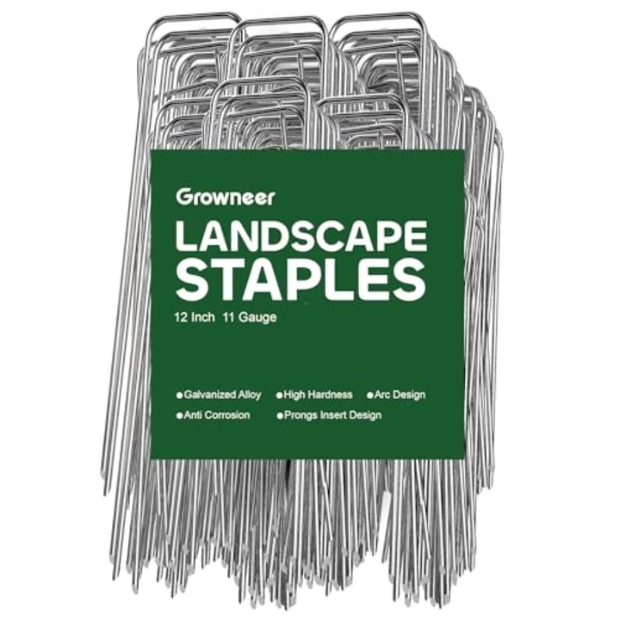 Pack Landscape Staples 11 Gauge Heavy Duty Hot-Dip Galvanized Steel Garden Stakes U-Shaped Weed Barrier Spikes Metal Ground Pin
Pack Landscape Staples 11 Gauge Heavy Duty Hot-Dip Galvanized Steel Garden Stakes U-Shaped Weed Barrier Spikes Metal Ground Pin