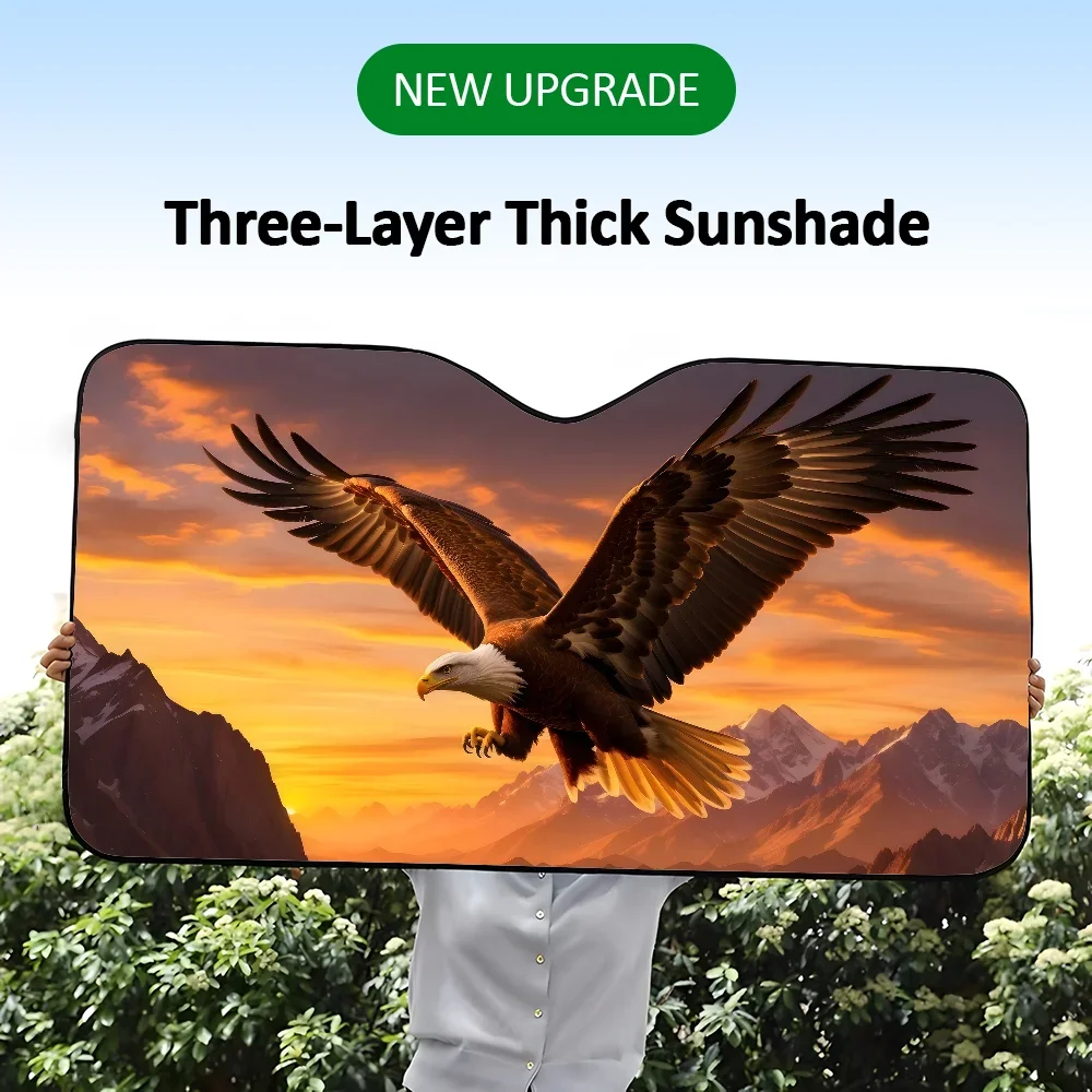 Eagle Animal Bald Eagle Car SunSha Visor Reusable Aluminum Foil UV Protector Suction Cups Heat Three-layer Insulation
Eagle Animal Bald Eagle Car SunSha Visor Reusable Aluminum Foil UV Protector Suction Cups Heat Three-layer Insulation