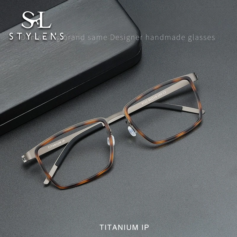 STYLENS Business Ultralight Pure Titanium Glasses Men's Round Reading Glasses Anti Blue Light Prescription Customization 9711
STYLENS Business Ultralight Pure Titanium Glasses Men's Round Reading Glasses Anti Blue Light Prescription Customization 9711