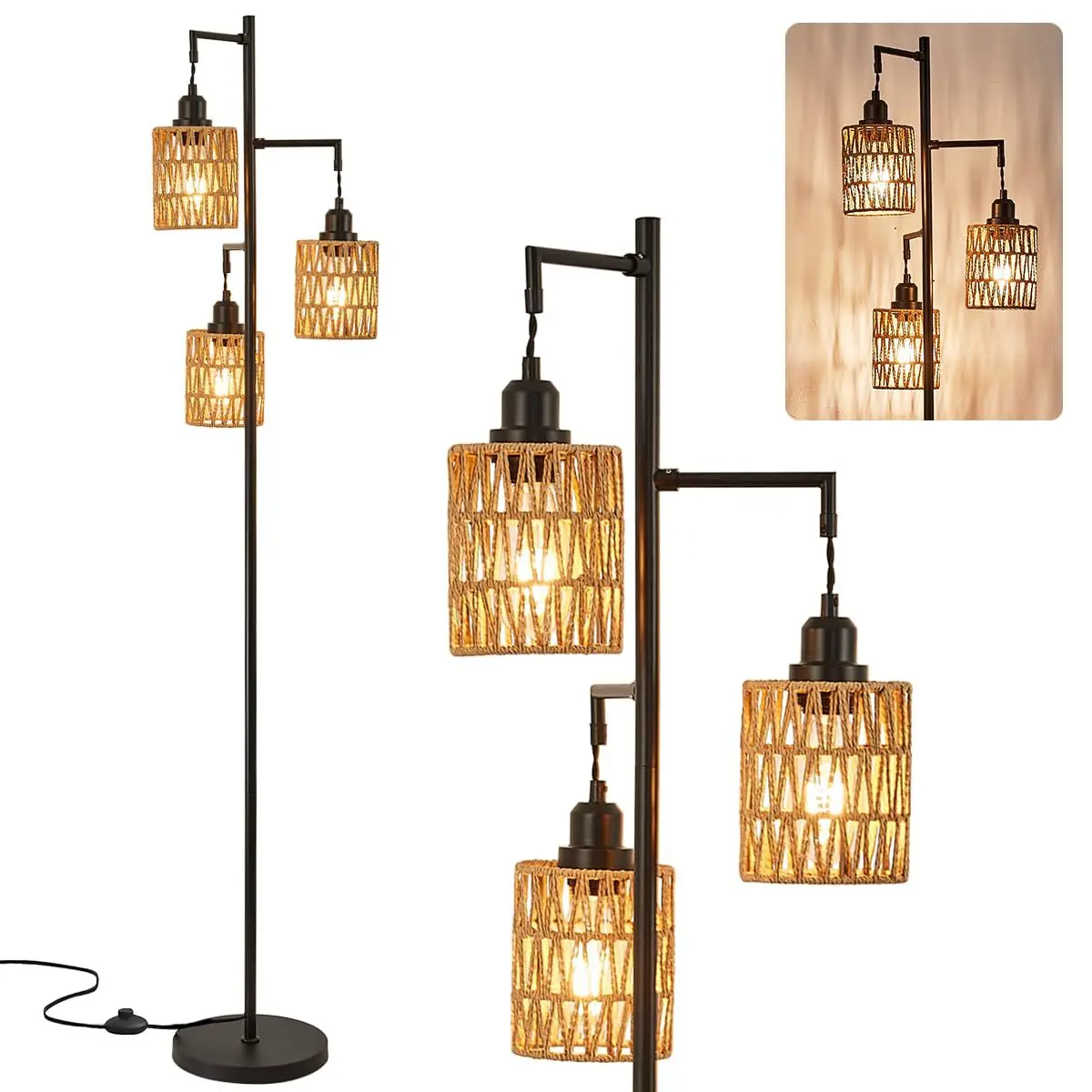 living room high-end homestay three-head decorative study bedroom bedside ambient floor lamp
living room high-end homestay three-head decorative study bedroom bedside ambient floor lamp