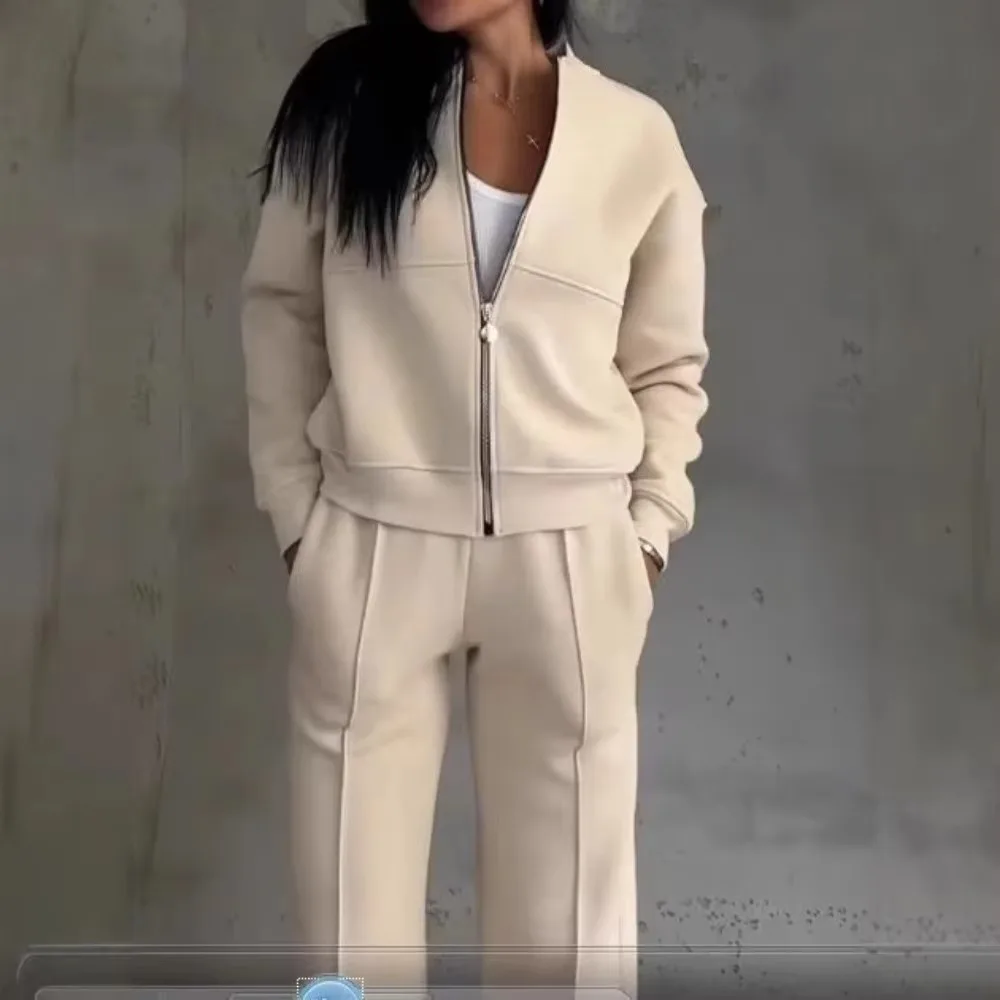 Womens Zip Hoodie Set Casual Two Piece Outfit Jacket Straight Leg Joggers Spring Autumn Lounge Wear
Womens Zip Hoodie Set Casual Two Piece Outfit Jacket Straight Leg Joggers Spring Autumn Lounge Wear