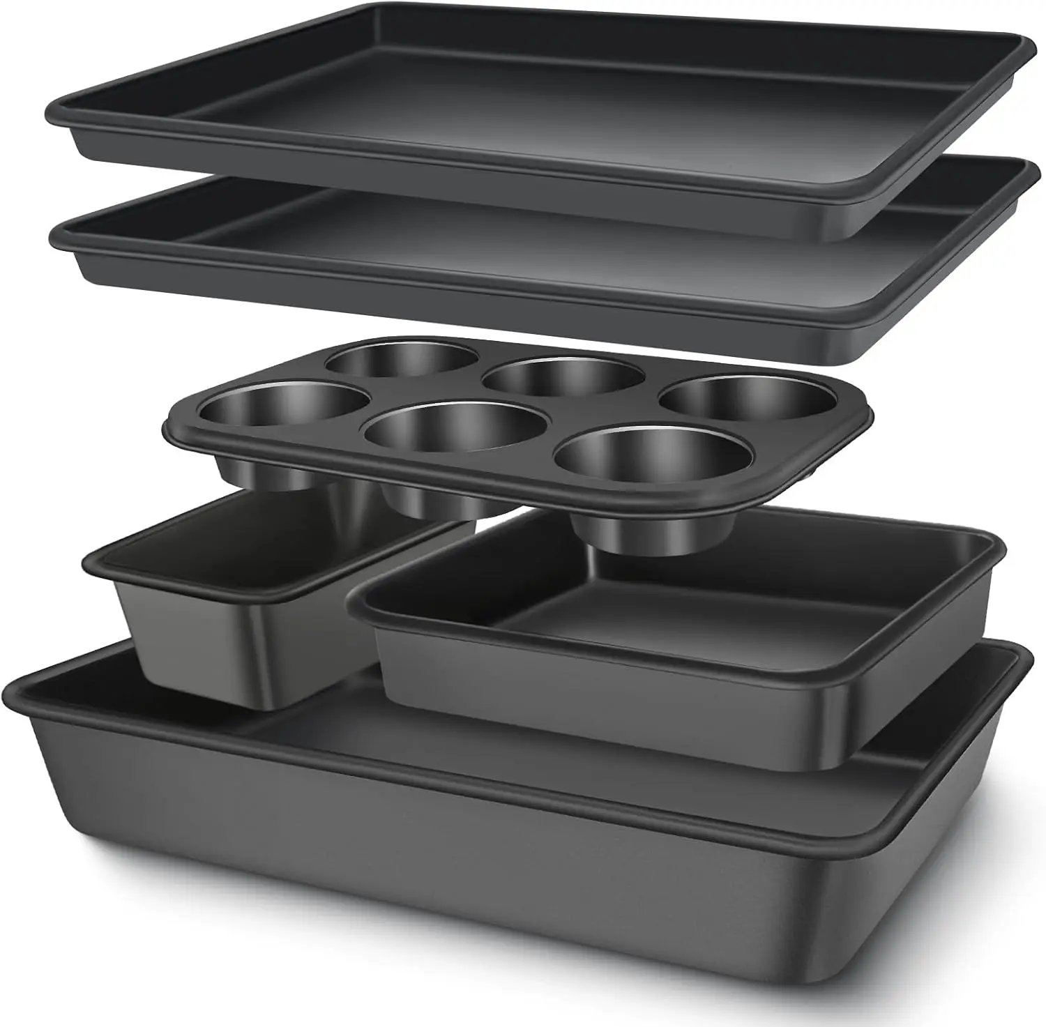 Baking Pans Set, Nonstick Bakeware Sets, Oven Pans for Cooking, 6 Pieces Baking Sheets Set Including Cookie Sheet, Deep R
Baking Pans Set, Nonstick Bakeware Sets, Oven Pans for Cooking, 6 Pieces Baking Sheets Set Including Cookie Sheet, Deep R