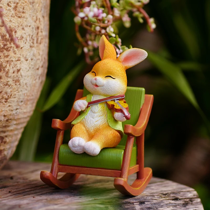 Cute Rabbit Rocking Chair Ornaments Children's Room Garden Animal Statue Furnishings Crafts Gifts Garden Decoration Accessories
Cute Rabbit Rocking Chair Ornaments Children's Room Garden Animal Statue Furnishings Crafts Gifts Garden Decoration Accessories
