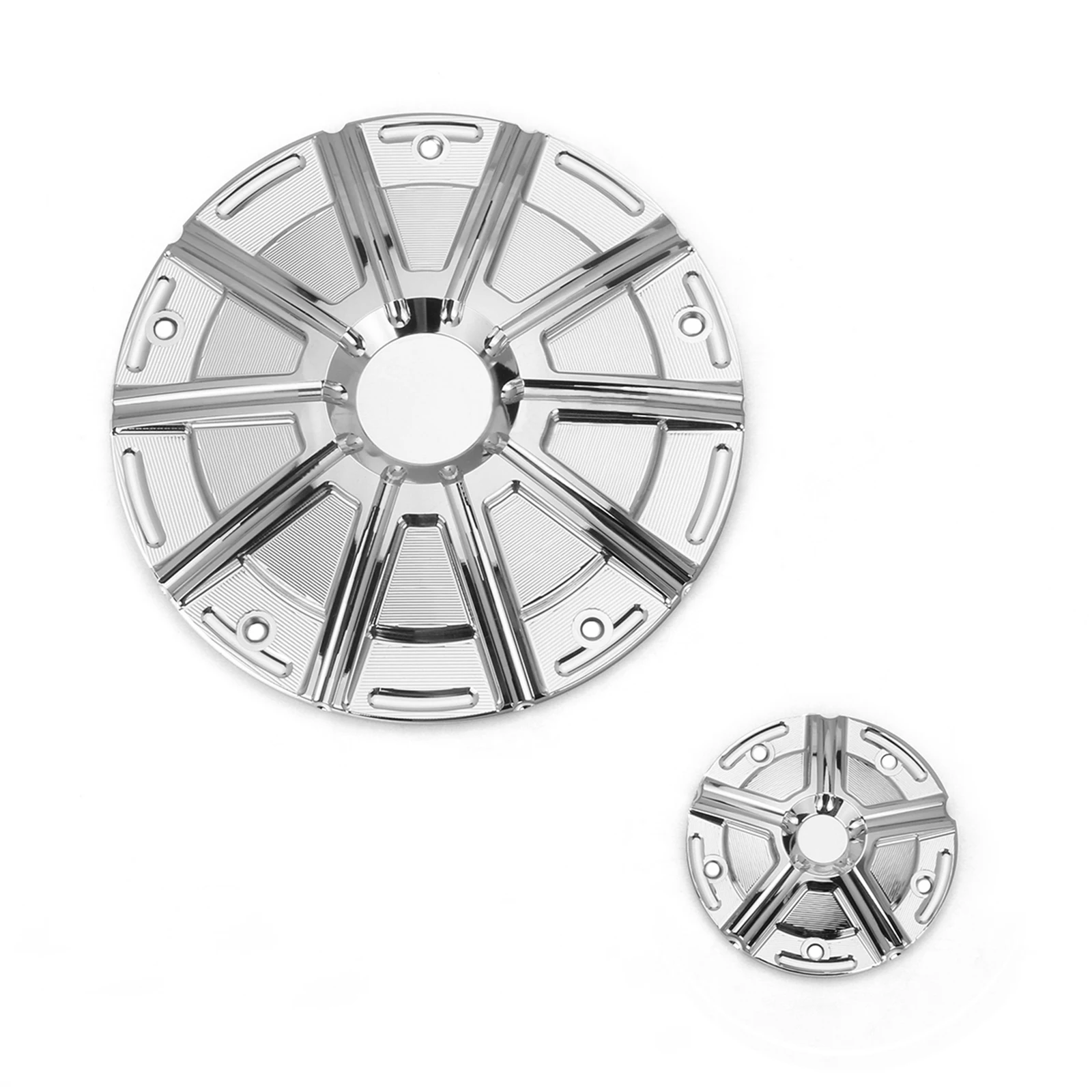 Chromed CNC Gauge Derby Timing Covers For Harley Twin Cam Road King 06-15 Softail Fat Boy Dyna Wide Glide 10-17
Chromed CNC Gauge Derby Timing Covers For Harley Twin Cam Road King 06-15 Softail Fat Boy Dyna Wide Glide 10-17